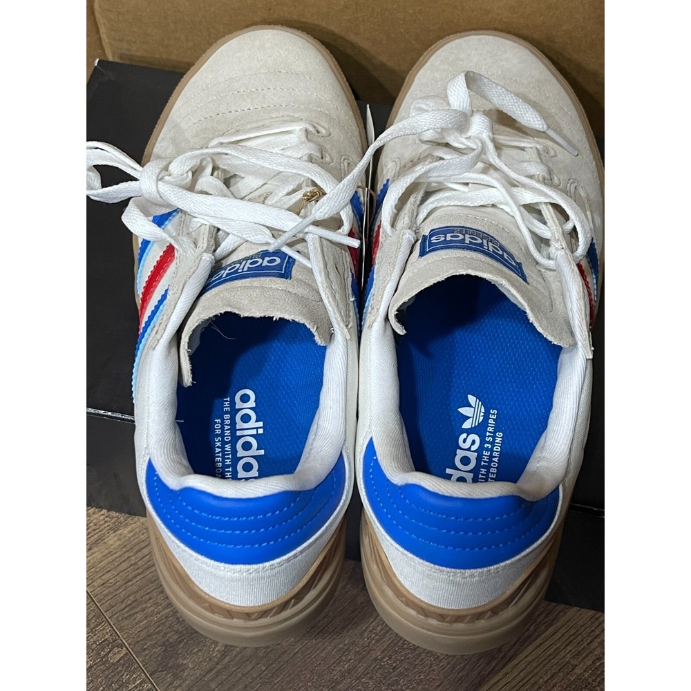 Adidas Busenitz Vulc II Vulcanized Skate Shoe Bliss Blue Bird Gum Size 4 H04886 - Picture 4 of 8